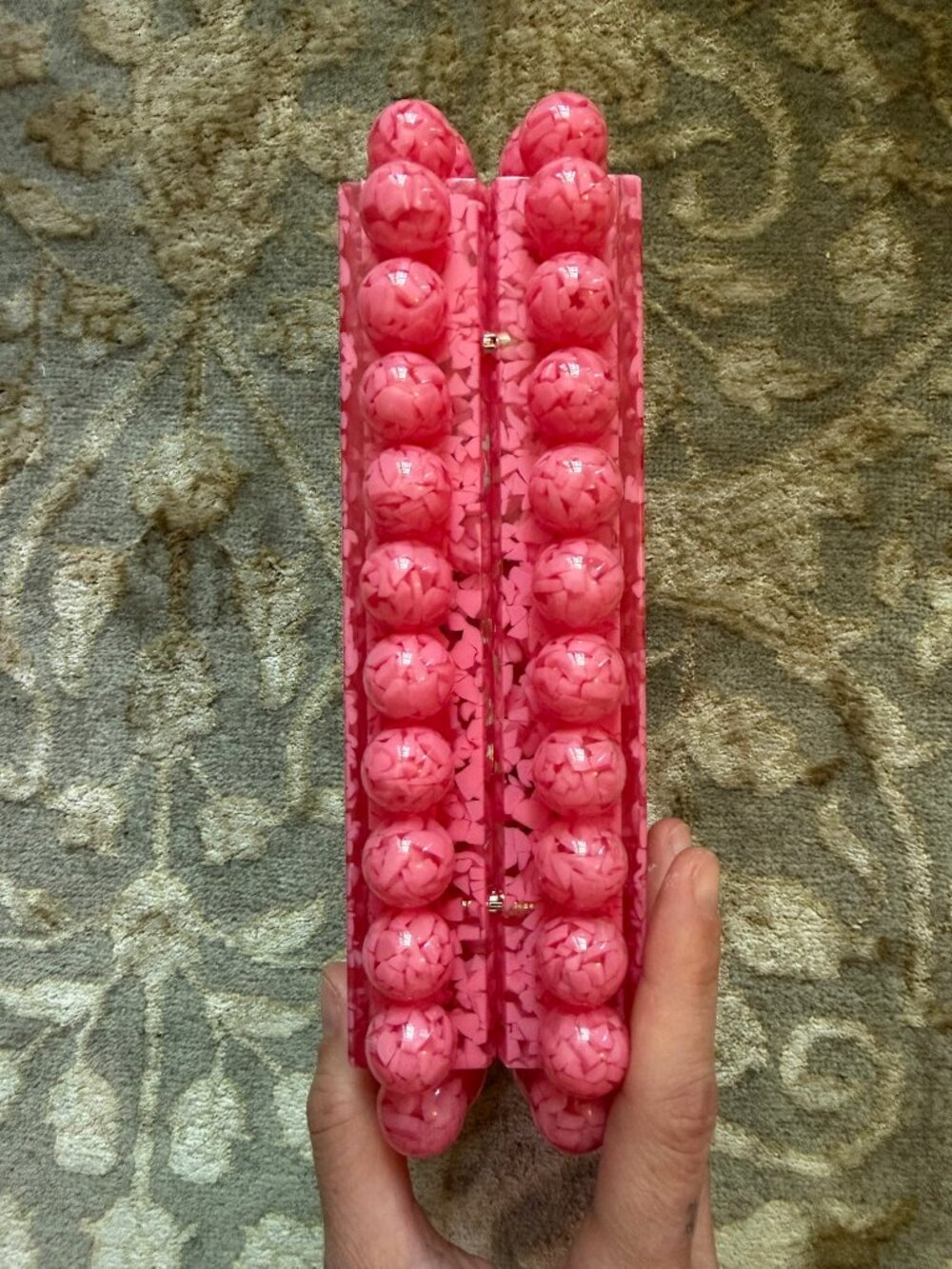 CULT GAIA Eos beaded marbled acrylic clutch - Picture 5 of 8